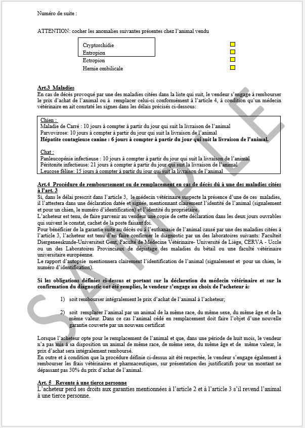 certificat garantie page2